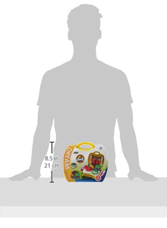 Niku Kitchen Set for Kids Girls | Plastic Suitcase | 26 Pieces | Pretend and Play | Best Birthday and Return Gift | Non Toxic | Yellow Colour - Image 3